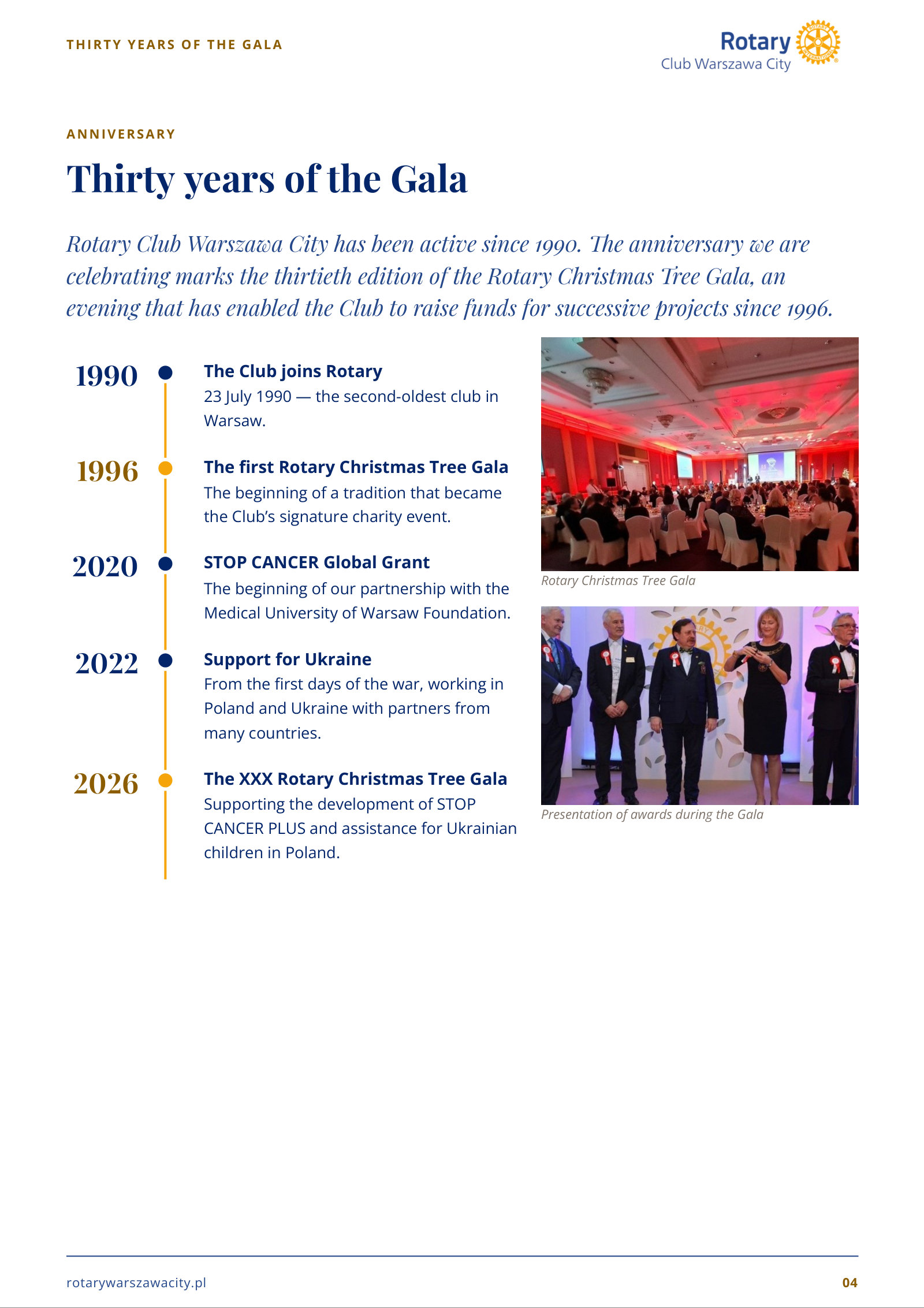 Partnership invitation – 30th Jubilee Rotary Christmas Tree Gala – page 4 of 12