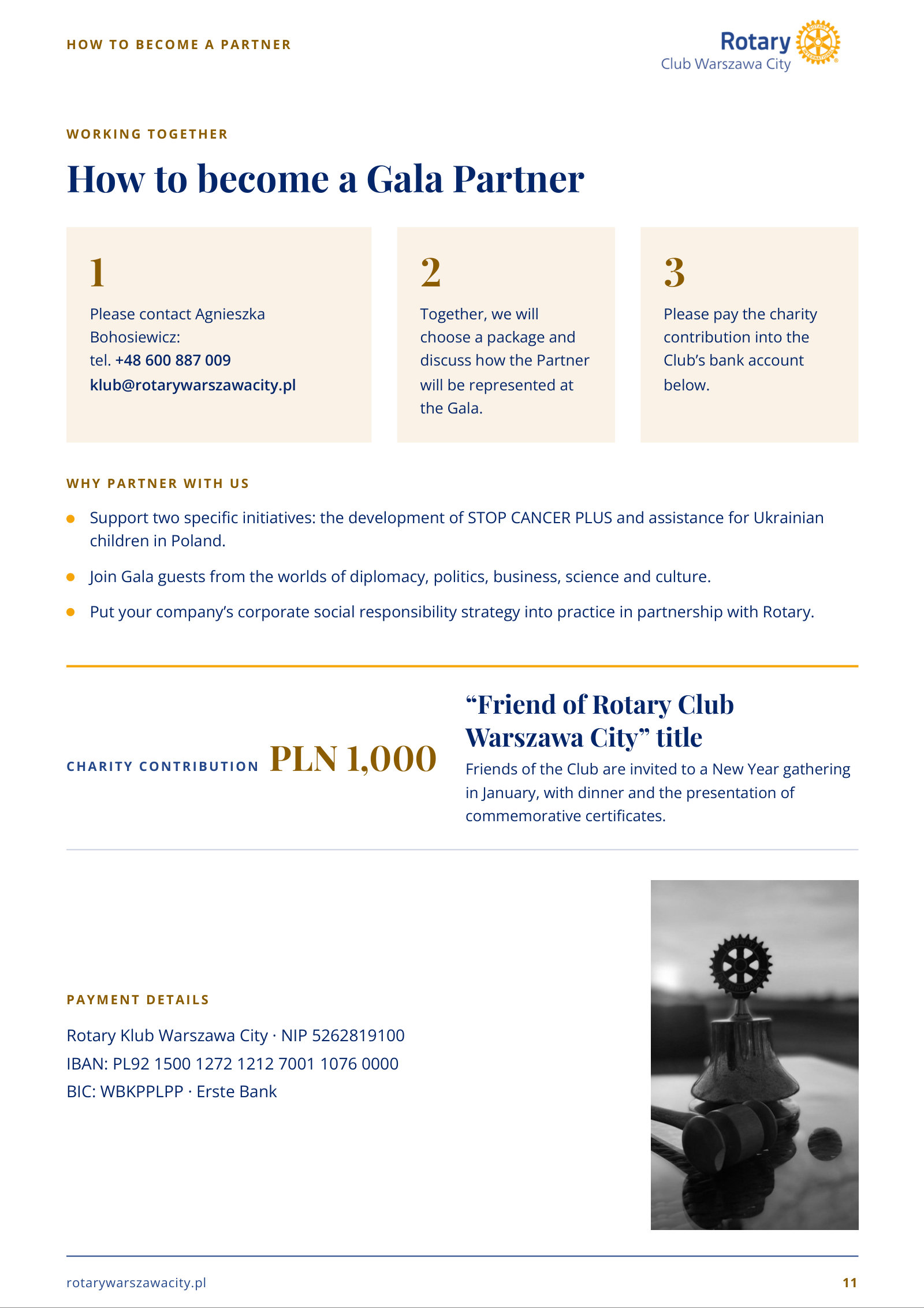 Partnership invitation – 30th Jubilee Rotary Christmas Tree Gala – page 11 of 12