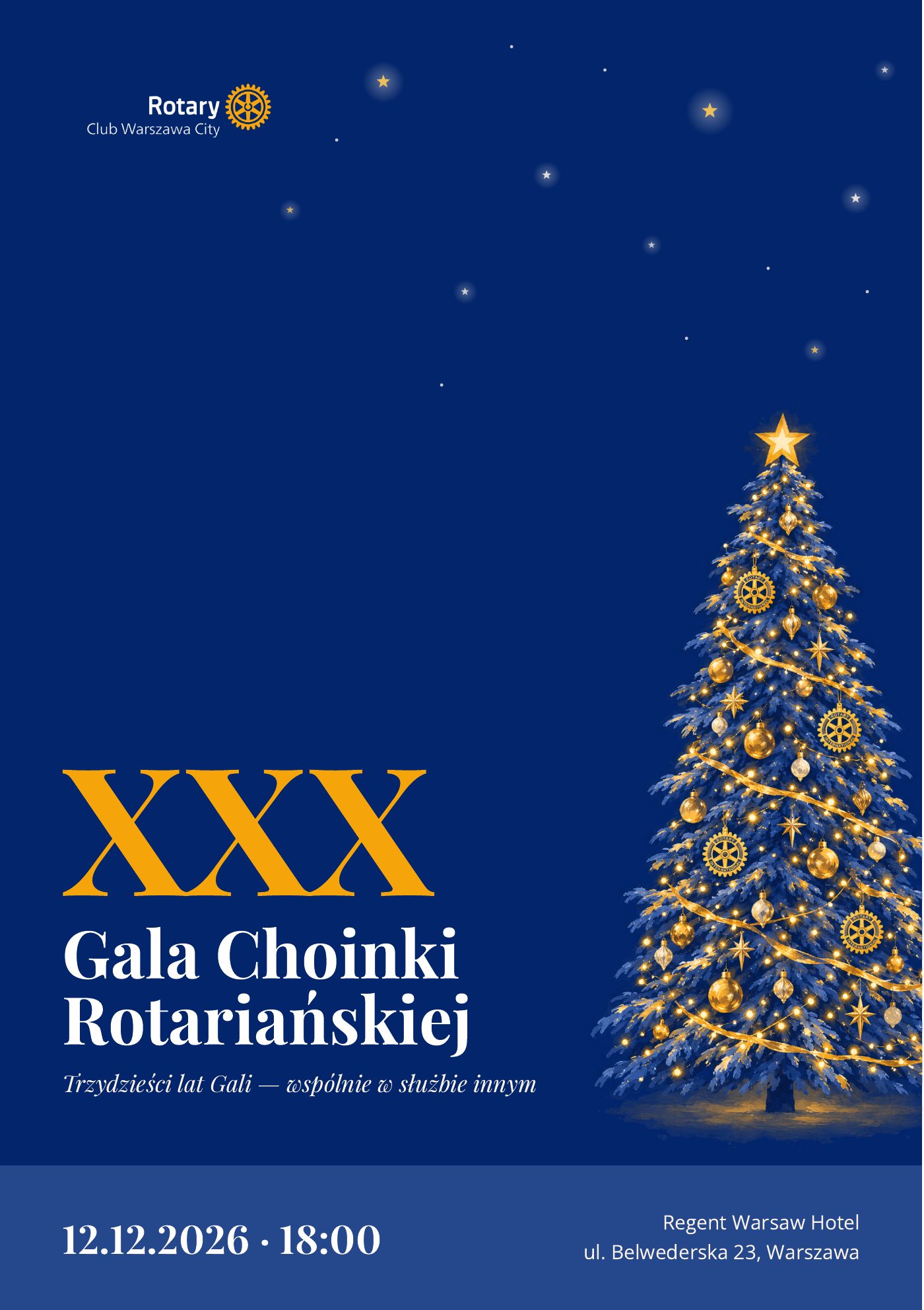 Zaproszenie na XXX Galę Choinki Rotariańskiej – strona 1 z 2